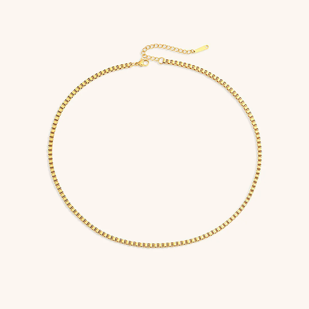Danica Box Chain Gold Necklace - Image 8