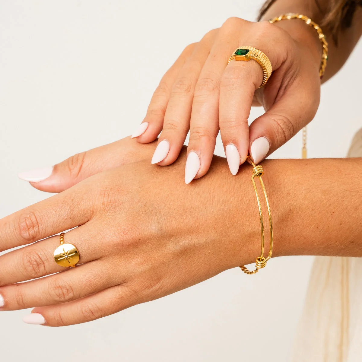 Sydney Dainty Bangle - Gold - Image 3