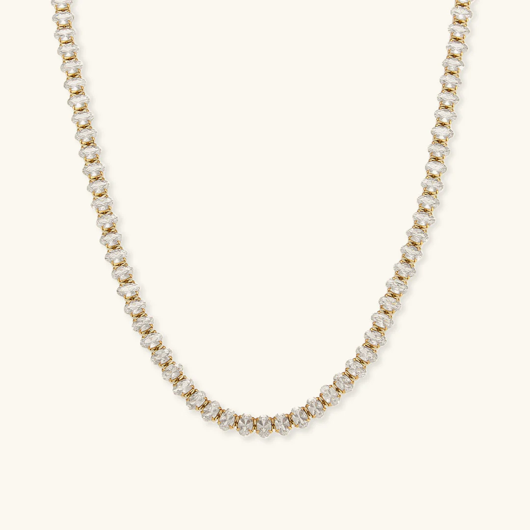 Wisteria Diamond Tennis Necklace - Image 3